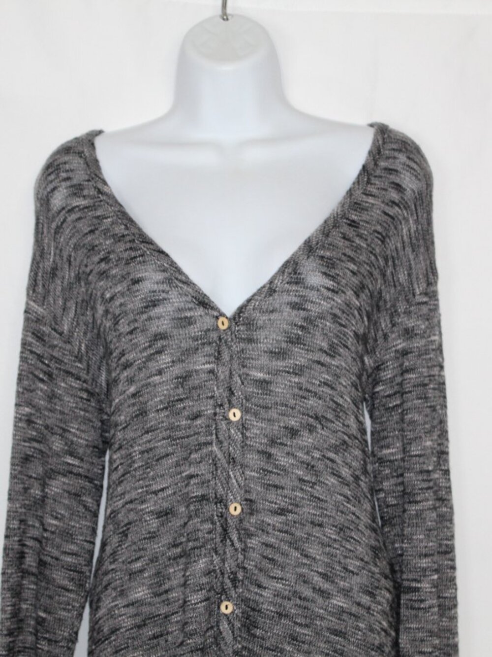 Daytrip knit cardigan space dye draped oversized long boho long sleeve - Picture 3 of 10